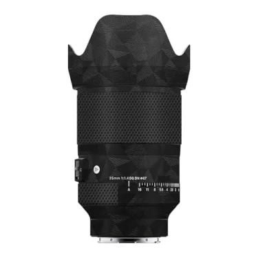 Imagem de Skin Lens Acessórios para Câmeras Vinil Wrap Body Película Protetora Adesivo para Sigma Art 35 mm F1.4 DG DN (Novo) Apto para Sony E/L Mount Camera Protector Decalques 1:1.4 35 1.4 (Triângulo Preto)