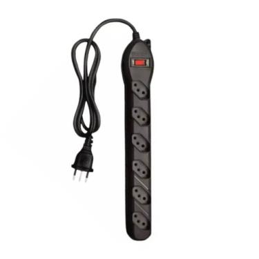 Imagem de Filtro De Linha 6 Tomadas 10A Bivolt Cabo 1,2m Qualitronix