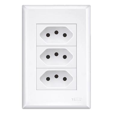 Imagem de Conjunto 4X2 Tomada Tripla 20A Evidence - Fame