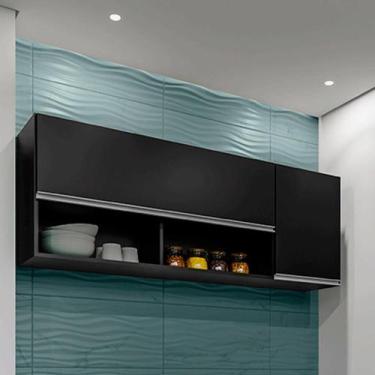 Imagem de Armário Aéreo Dodoma MDP/BP Preto G96 - Gran Belo