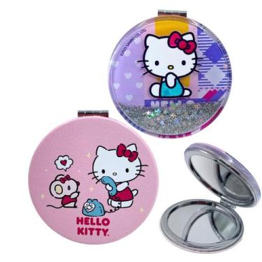 Imagem de Espelho de Maquiagem Duplo Com Aumento  Hello Kitty Sanrio