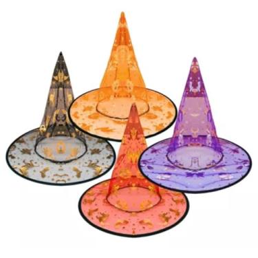 Imagem de Kit com 3 Chapéu de Bruxa Halloween, Fantasia para Festa