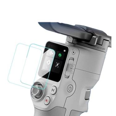 Imagem de TEHAOUU Película protetora de tela compatível com DJI RS4 Mini filme temperado HD 9H anti-arranhões resistente a impactos acessórios à prova de poeira (2 peças)