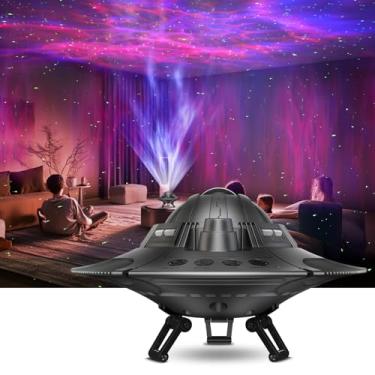 Imagem de SHJQJJLBCQ Projetor De Galáxia Ufo, Luzes Led Para Quarto, Projetor De Estrelas, Luz Noturna Para Crianças E Adultos, Luminária De Teto Led Com Nebulosa Estrelada, Decoração Estética De Quarto, Pres