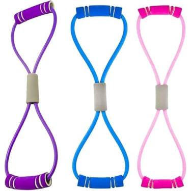Imagem de TOMOO Faixas de resistência para ioga e fitness Figure-of-Oight Chest Expander Elástico Treinamento Muscular, Equipamento de academia, faixas de borracha esportivas, elástico para musculação