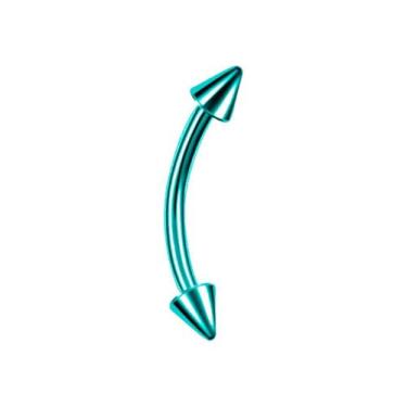Imagem de Piercing Aço Cirurgico Sobrancelha Tragus Spikes Rook Color(VERDE) - O
