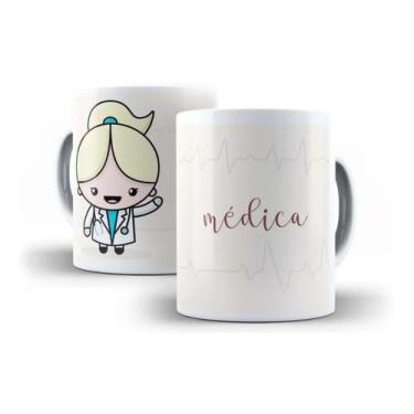 Imagem de Caneca Porcelana Médica Profissões Coleção Cute Presente Medicina - Vi