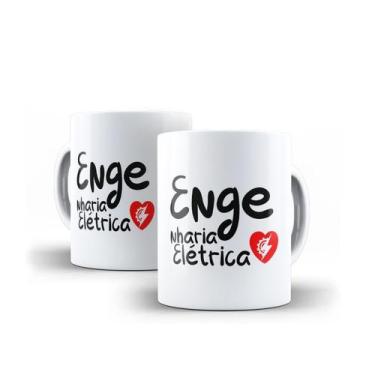 Imagem de Caneca Porcelana Curso Engenharia Elétrica com Coração - Villa Caneca