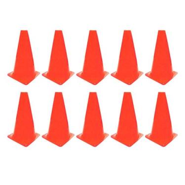 Imagem de Z10x Mini Cone Sinalização Esportivo 23cm Agilidade Treino VERMELHO - 