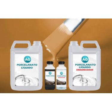 Imagem de Kit Porcelanato Líquido Ocre Marrom AG - RAL8001 por M² - Resinas ag, 