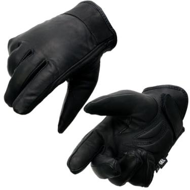 Imagem de Milwaukee Leather MG7522 Luvas masculinas impermeáveis de couro preto com palma de gel – PP