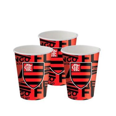 Imagem de 8 Lembrancinhas copos Flamengo decoração festa aniversário - festcolor
