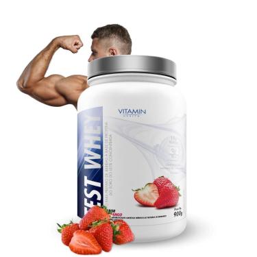 Imagem de Test Whey Protein Chocolate Morango Baunilha 900g-Unissex