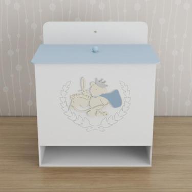 Imagem de Porta Fralda Kit Higiene MDF Quarto Infantil Urso Rei - Neném na Nuvem