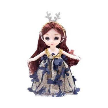 Imagem de Boneca De Bebê Com Articulação Móvel De 17cm, Vestido De Menina, Maqui