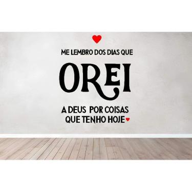 Imagem de Adesivo De Parede Orei A Deus