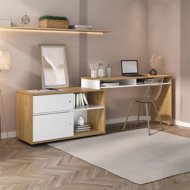 Imagem de Escrivaninha Lior 2 PT Olmo e Branca