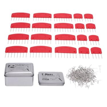 Imagem de Pssopp 150pcs Curved Knit Bloqueando Pente, tricô T Pins Pente para Bloquear Renda de Costura de tricô