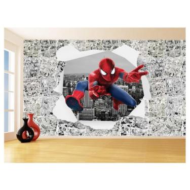 Imagem de Papel De Parede 3D Heróis Página Quadrinhos Hq 3,5M Nhma243 - Você Dec