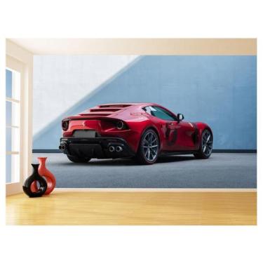 Imagem de Papel De Parede 3D Carro Ferrari Vermelha Pista 3,5M Car133 - Você Dec
