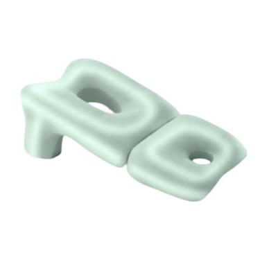 Imagem de Ioensy Travesseiro de apoio para o pescoço, capa versátil e lavável, travesseiro ergonômico macio e macio para massagem doméstica, para cama estômago, Verde