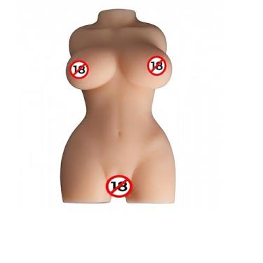 Imagem de Masturbador Masculino - Formato de Corpo com Vagina e Anûs (Bege)