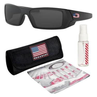 Imagem de OAKLEY Óculos de sol GASCAN OO9014 armação preta fosca com lentes cinza com kit oficial de óculos