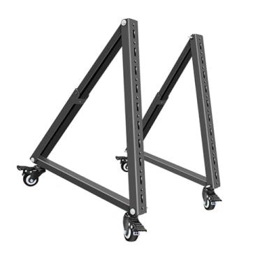 Imagem de ＫＬＫＣＭＳ Suporte de TV móvel de baixa altura, acessório com ângulo de visão ajustável, suporte de chão para de TV com rodízios para sala de reunião,