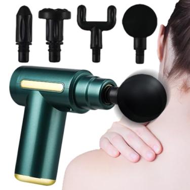 Imagem de Massageadores Portáteis Vibratórios | Massageador Elétrico | Vibratório Elétrico Pessoal com 4 Cabeças Substituíveis para Pernas Costas Pescoço Ombros Cabeça Rosto e Corpo para Homens Mulheres e Idoso