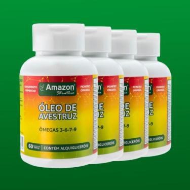 Imagem de Kit 4x Óleo de Avestruz em Cápsulas 60cps Ômega 3, 6, 7 e 9 -  - Amazo