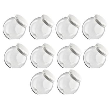 Imagem de Kit 10 Pote Baleiro Plástico 1,2LT Multiuso Organizador Tampa de Rosca