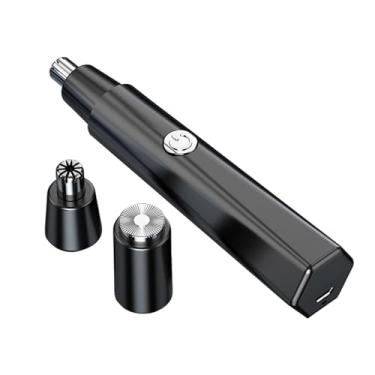 Imagem de Ysyqkn Aparador de Pelos Nasais, Aparador de Sobrancelhas E Pelos Faciais, Cabeça Lavável, Aparador Pessoal Multifuncional em Tamanho de Viagem para Adultos, Preto, Tamanho real