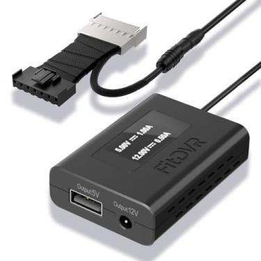 Imagem de FitDVR Adaptador De Energia Para Câmera Painel (7 Pinos) Nissan, Ford, Mitsubishi, Toyota, Subaru, Conecta-Se Ao Espelho Retrovisor, Display Led, Fonte Usb Integrada, Saída 5 V E 12 V, D3-032