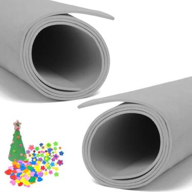 Imagem de 2 peças de folhas de espuma EVA cinza cosplay espuma EVA 2 mm de espessura 19,68 x 35,45 polegadas papéis de espuma EVA para artes artesanais projeto DIY