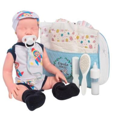 Imagem de Bebê Reborn Realista Avião com Bolsa Mamadeira e Fraldas - Cegonha Reb