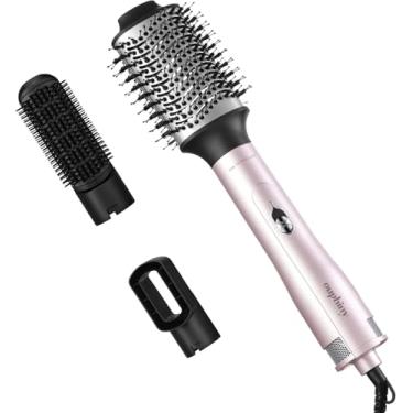 Imagem de Ouphiny Escova Para Secador De Cabelo, Conjunto Escovas Ar Quente Cerâmica 3 Em 1, Volumizadora Com Íons Negativos, Ferramenta Modelagem Oval 3" Todos Os Tipos Configurações Temperatura Intercambiáv