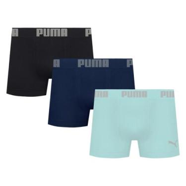 Imagem de Kit 3 Cuecas Puma Boxer Sem Costura Masculina, M