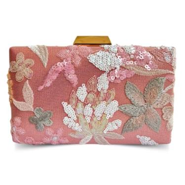 Imagem de Bolsa Clutch Carteira De Festa Feminina Luxo Melissa (Rosa)
