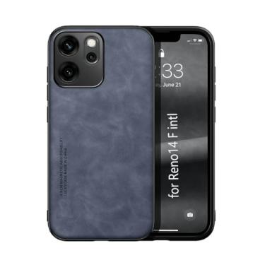 Imagem de Kepuch Silklike Capa para Oppo Reno 14 F (Intl) - Case Placa de Metal Embutida - Azul