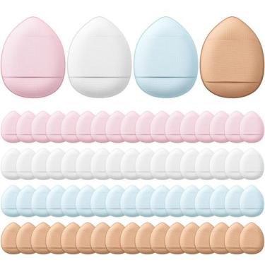 Imagem de Esponja de maquiagem Gerrii Finger Powder Puff 72 unidades (rosa/bege/