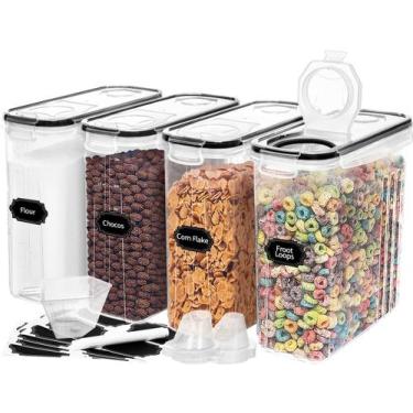 Imagem de Armazenamento de recipientes de cereais Skroam 4PCS 4L herméticos com 