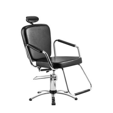 Imagem de Cadeira Salão Beleza Reclinável Hidráulica Preta Nix Dompel
