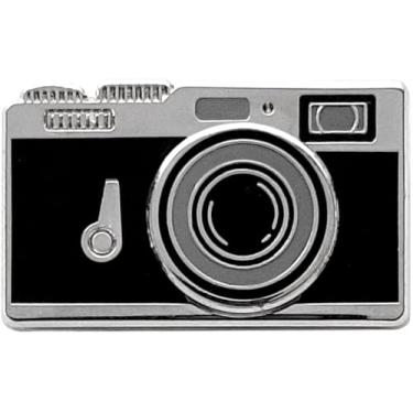 Imagem de Pinsanity Broche de lapela esmaltado para câmera retrô