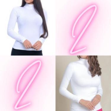 Imagem de Kit 2 Cacharrel Feminina Inverno Manga Longa Gola Alta Em Tecido Suple