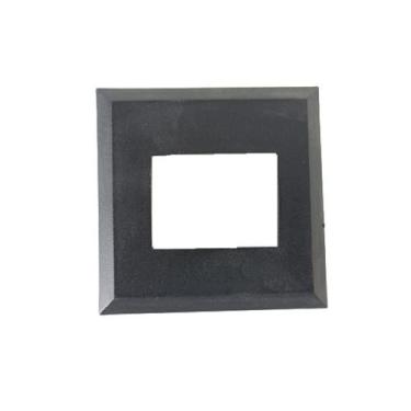 Imagem de Canopla Retangular Tubo Corrimão Guarda Corpo 1x1.1/2 Preto - KMP ACES