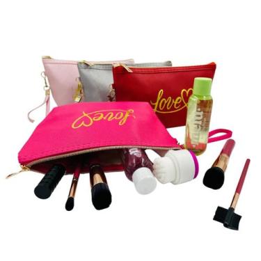 Imagem de Necessaire Impermeável Bolsa Bolsinha Organizadora Maquiagem Cosmético