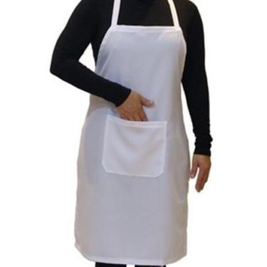 Imagem de Avental branco oxford com bolso e amarração tamanho único - VEIGA