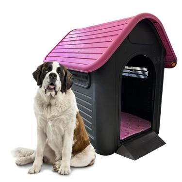 Imagem de Casinha Cao Cachorro Grande Big Home Nº 09 c/Colchao Mec (Preto/Rosa, 9)
