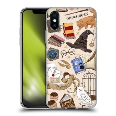 Imagem de Head Case Designs Capa de gel macio oficialmente licenciada com estampa Harry Potter Hogwarts Relíquias da Morte XXXVII compatível com Apple iPhone X/iPhone Xs