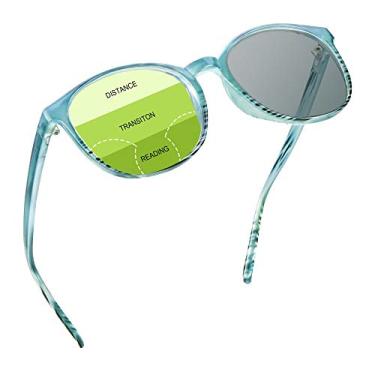 Imagem de YEIN Óculos de sol presbiopic multifocais progressivos, cinza fotocrômico, Bspro-8110 Azul ardósia, +1.00/+4.00